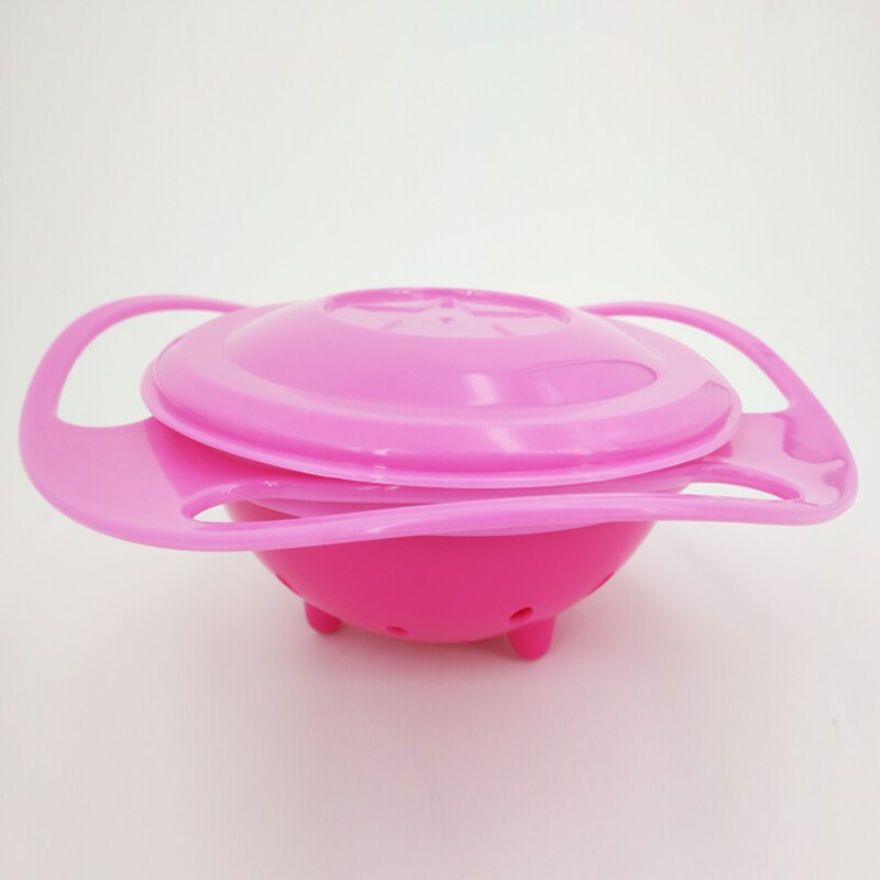 2 Stks/partij Met Deksel Gyro Kom 360 Draaien Praktische Kinderen Balans Gyro Spill-Proof Effen Feeding Kinderen Servies