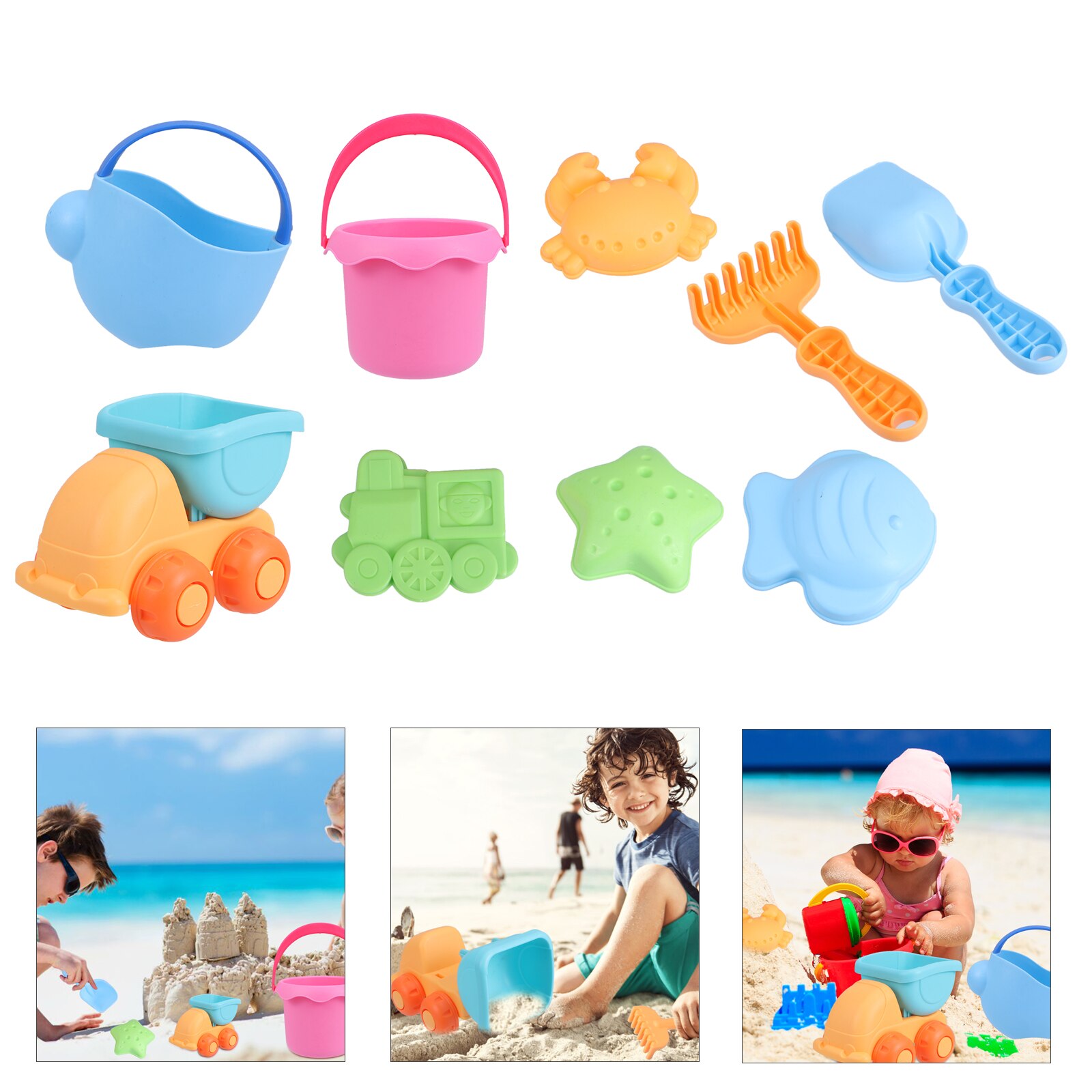 13Pcs Toddlers Summer Sand Beach Toys Set Kids Sand Playing Set: Default Title