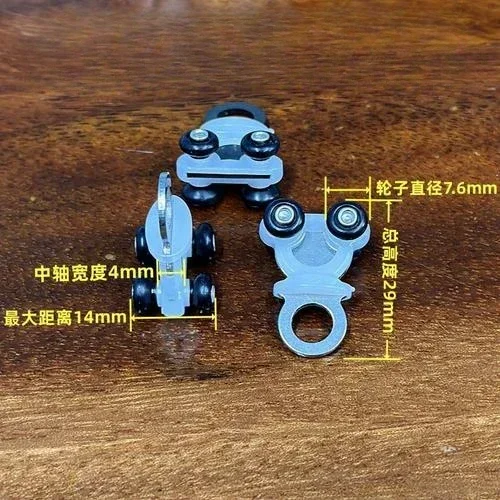50 Uds. Polea de cortina de plástico antigua, riel recto, riel curvo, anillo de gancho, accesorios para rieles enrollables: Castaño