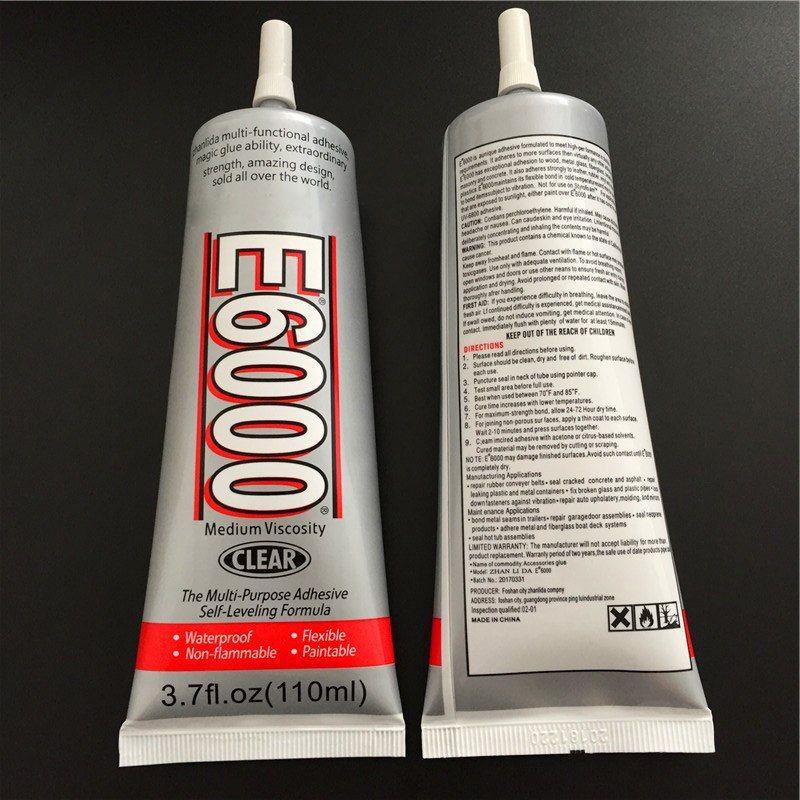 Pegamento E6000 para diamantes de imitación, 15ml / 25ml/50ml, herramienta para manualidades, agujas, adhesivo epoxi, fijación fuerte para joyería