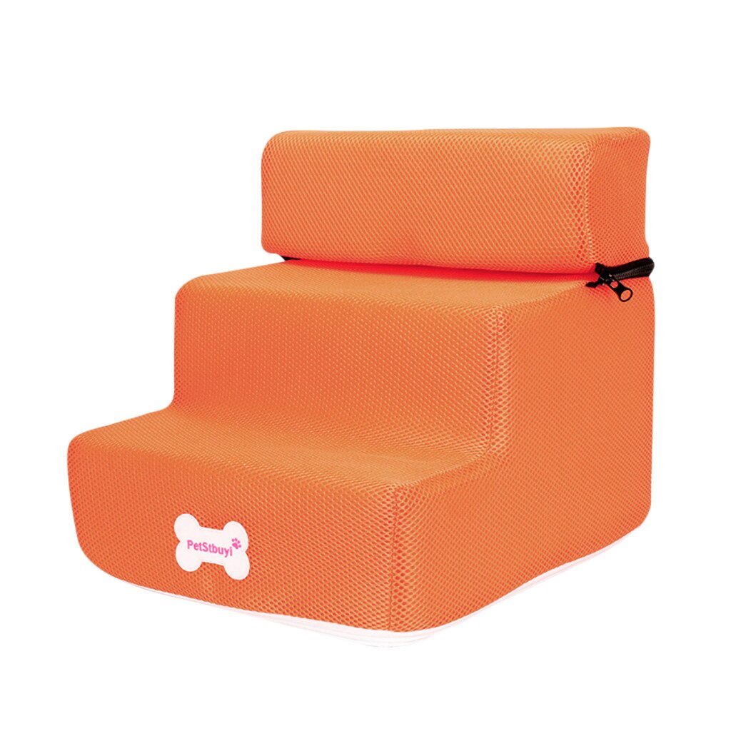 Ademende Mesh Opvouwbare Pet Trappen Afneembare Pet Bed Kat Hond Oprit 3 Stappen: OR
