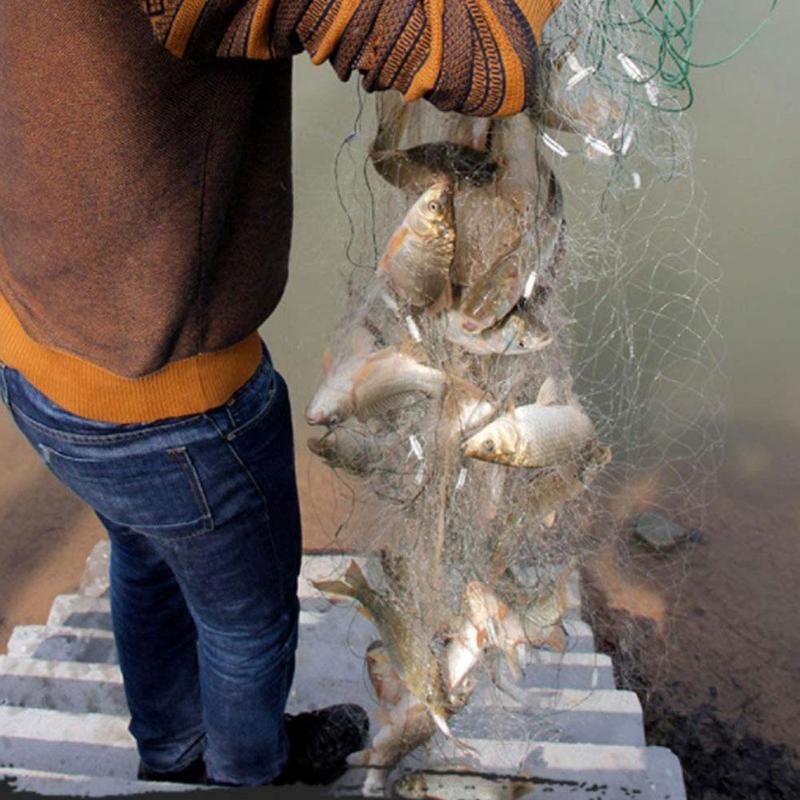 Jasnozielony biały sieć rybacka z Platforma ryba pułapka skrzele 30M x 1.2M Monofilament nylon mała siatka 1PC 1.2*15 akcesoria siatka Fis O6L6