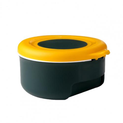 Kruiden Doos 4 Grids Keuken Gadget Pp Koken Bakken Kruiden Opslag Case Voor Keuken Kruiden Jar Opslag Container: Green Yellow