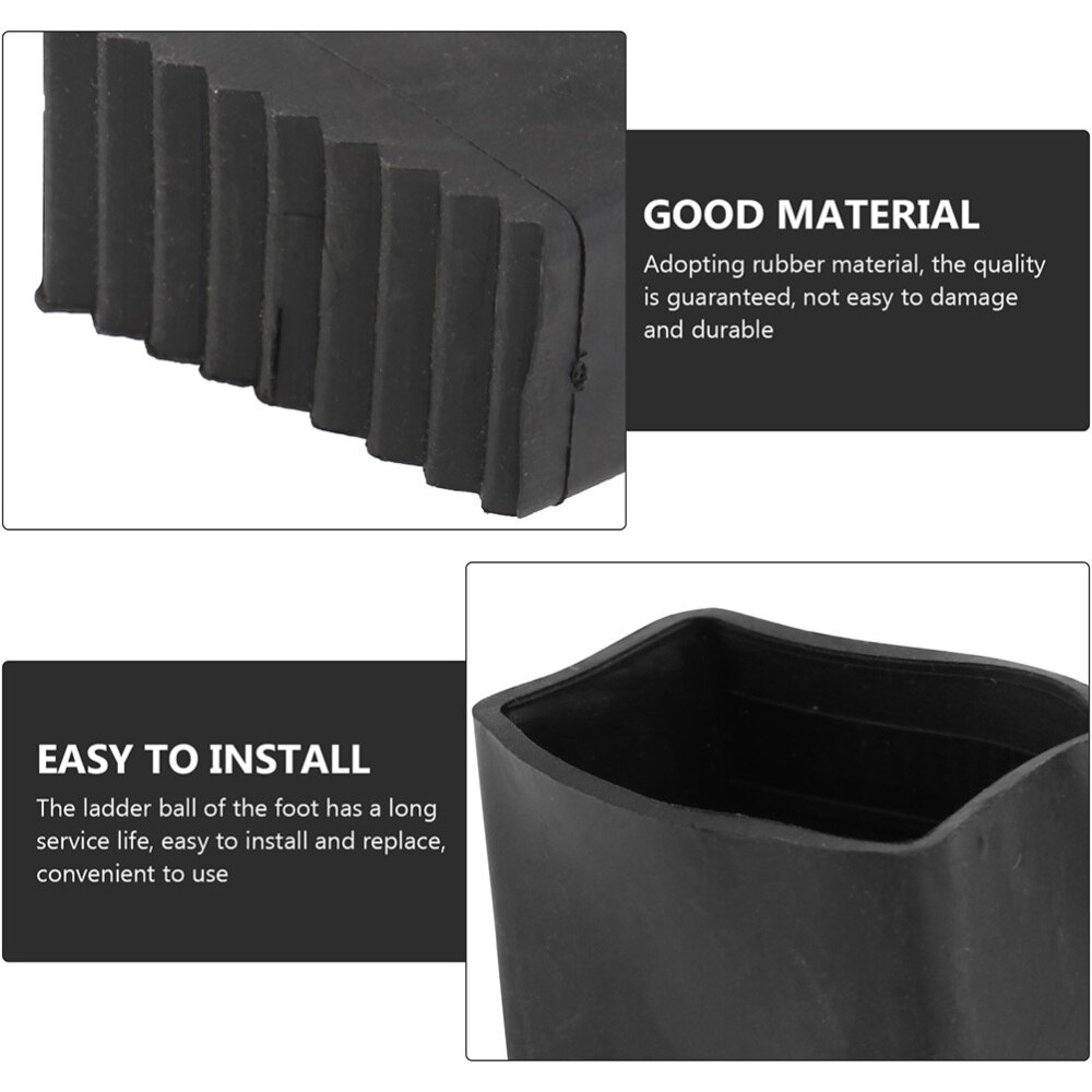 4pcs Rubber Ladder Feet Rest Mats Non-Skid Feet Covers Folding Ladder Accessory