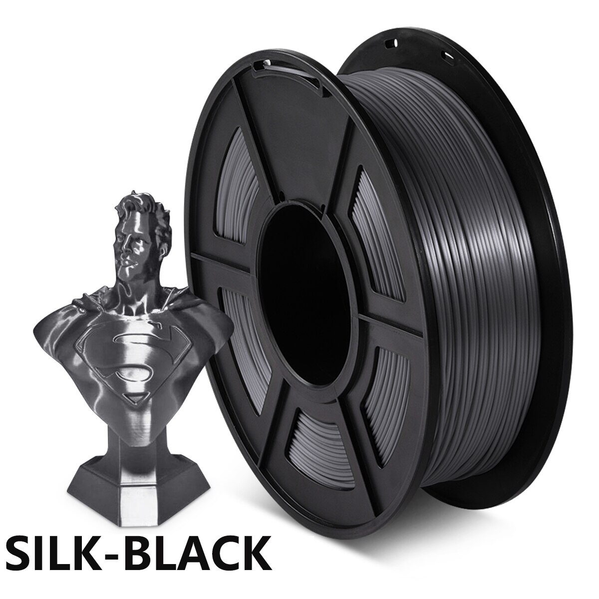 3D Printer Filament DIY SILK Filament Yellow SILK 1kg 2.2 lbs 1.75mm per roll for 3D printing Refills: SILK BLACK