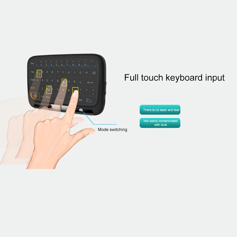 H18 bærbare mini 2.4g touchpad tastatur trådløs luftmus til smart tv pc telefon android box pc fjernbetjening