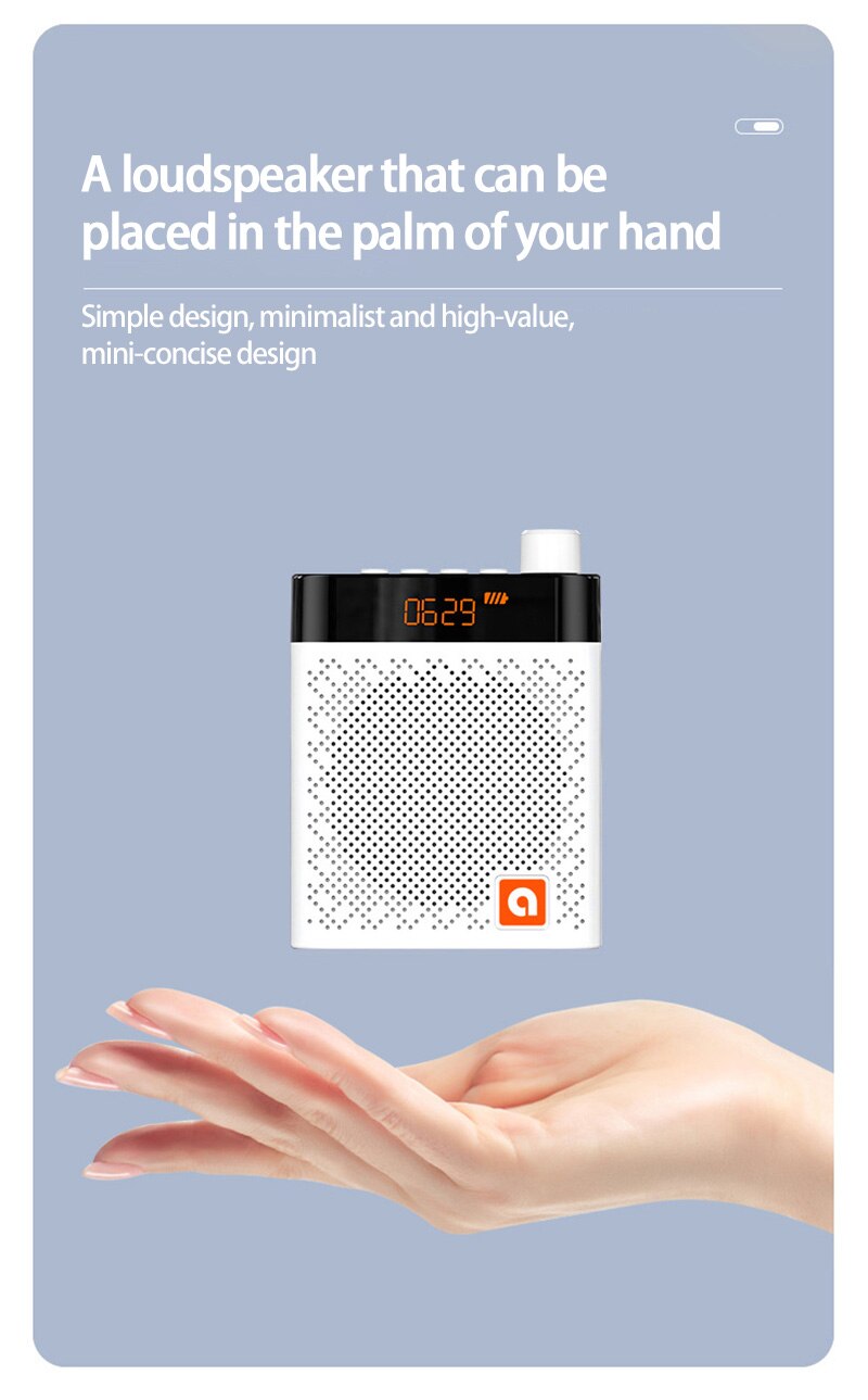 Bluetooth Versterker Booster Megafoon Luidspreker K6 Fm Radio Luidspreker Microfoon Voice Voor Teaching Tour Guide Sales
