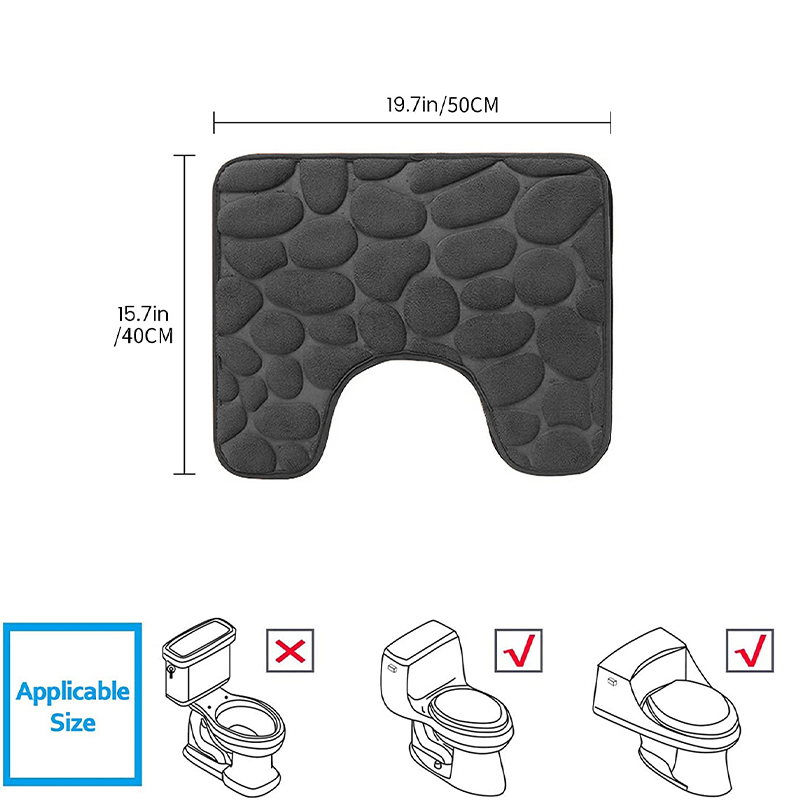 Wasruimte toilet voetmat U-vormige vloermat waterdicht pad Badkamer badkamer wateropname antislip pad