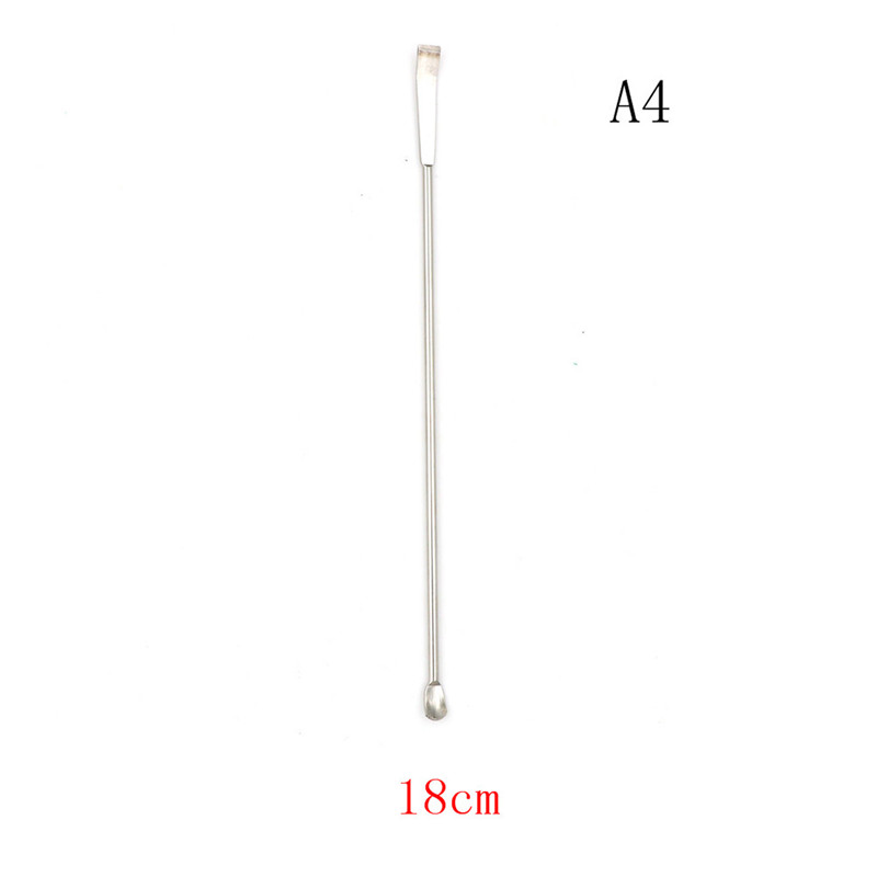 1pc laboratorio in Acciaio Inox micro Spatola Medicina Cucchiaio Paletta Pala Farmacia 100mm / 125mm / 150mm / 180mm / 200mm / 220mm: Di Colore Giallo chiaro