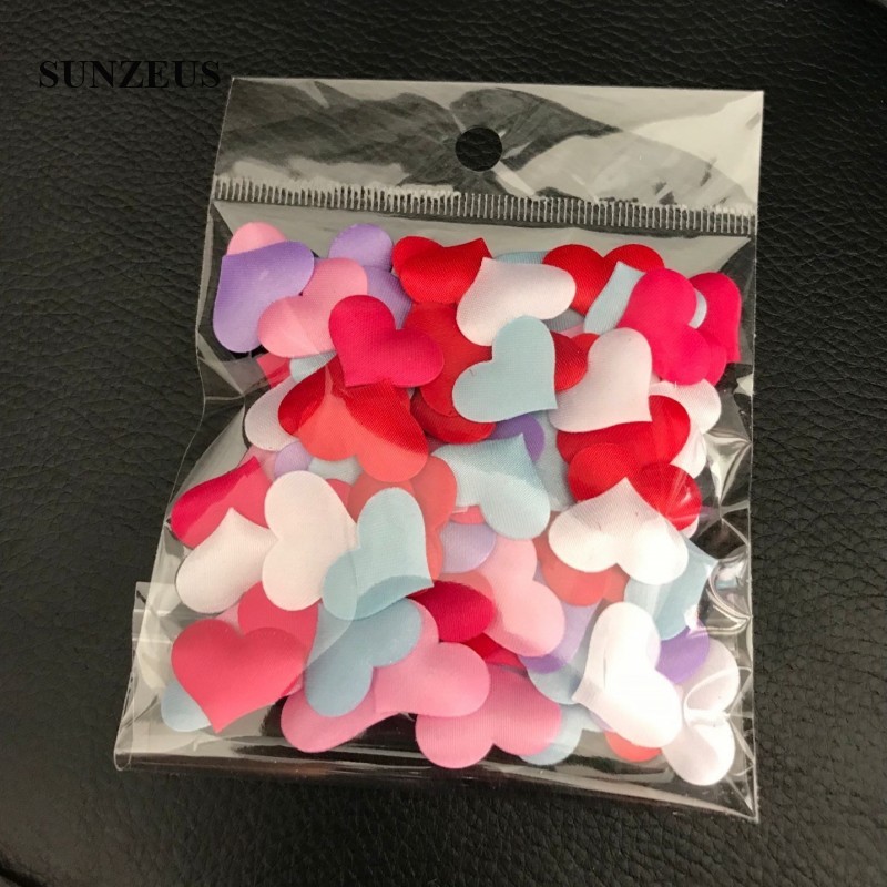 Pétalos de flores de confeti de corazón pequeño, esponja 3D de 2cm, pétalos para bodas, accesorio nupcial, decoraciones para fiestas, 1000 Uds./1 lote SJ012: colorful