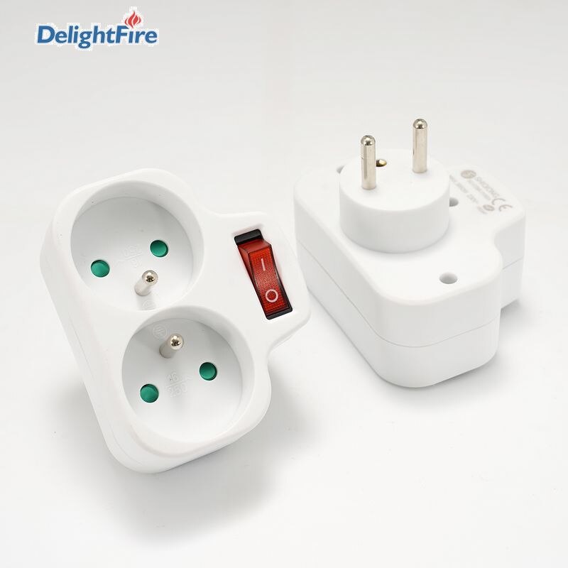 16A France Type Plug Adapter EU Power Strip Socket Electronic Socket Home Surge Protector With Switch EU Extension Socket CE