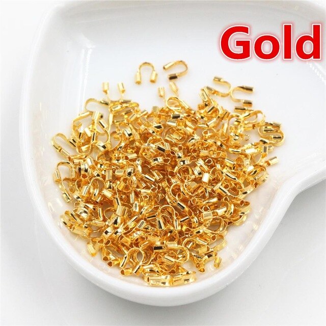 Jewelry Findings - 200pcs Lot - 4.5x4mm U Shape Wire Protectors - Zinc Alloy Clasps Connectors