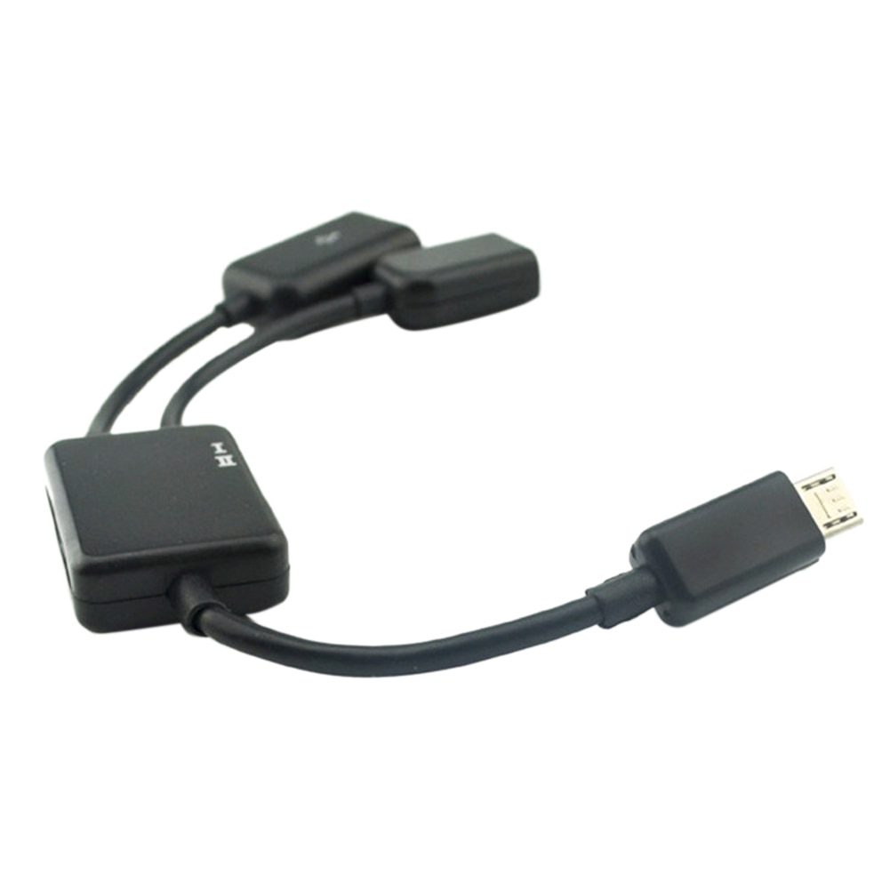 Ladung Tastatur Schwarz 0,2 M TV OTG Splitter 2 in 1 dauerhaft Mikro USB Adapter Kabel Verbinden Transfer Multifunktions
