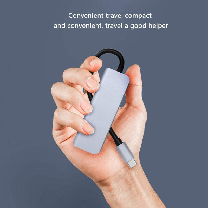 BYL-2011N Type-C Docking Station, USB 3.0X2+HDMI-Compatible Three-In-One Docking Station for Pc and Laptop