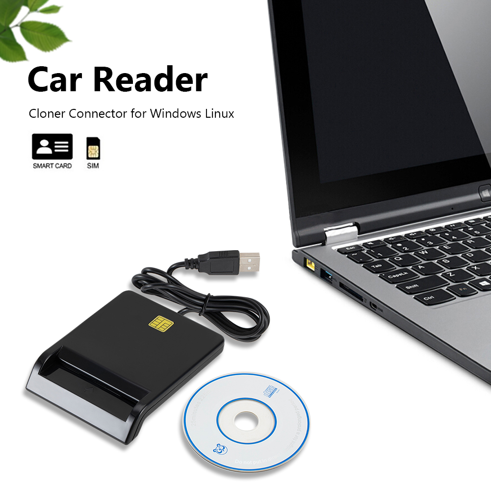Lettore di Smart Card USB DNIE ATM CAC IC ID lettore di schede SIM per Windows Linux accessori per schede di memoria Smart Card Reade