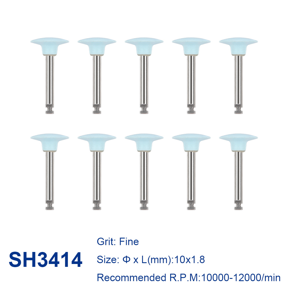 AZDENT 12 teile/paket Zahn Silikon Polieren Spitze Schleifen Köpfe Zähne Polierer RA Bohrer Dia. 2,35 mm für Handstücke mit niedriger Geschwindigkeit: Licht Lila