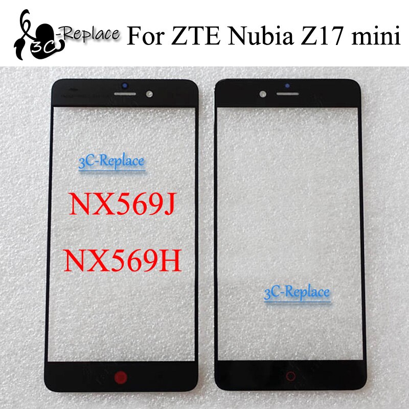 100% Tested Black/White 5.2 inch For ZTE Nubia Z17 mini NX569J NX569H front outer touch glass sensor lens Panel