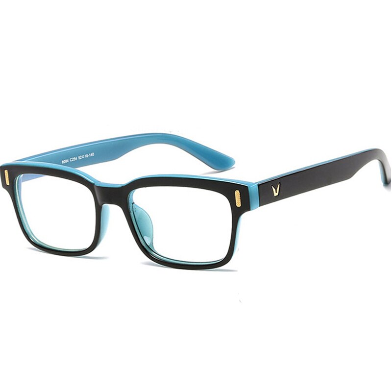 Gafas de ordenador con rayos azules para hombre, lentes de radiación con pantalla, de , para oficina y juegos, con bloqueo UV: black blue clear