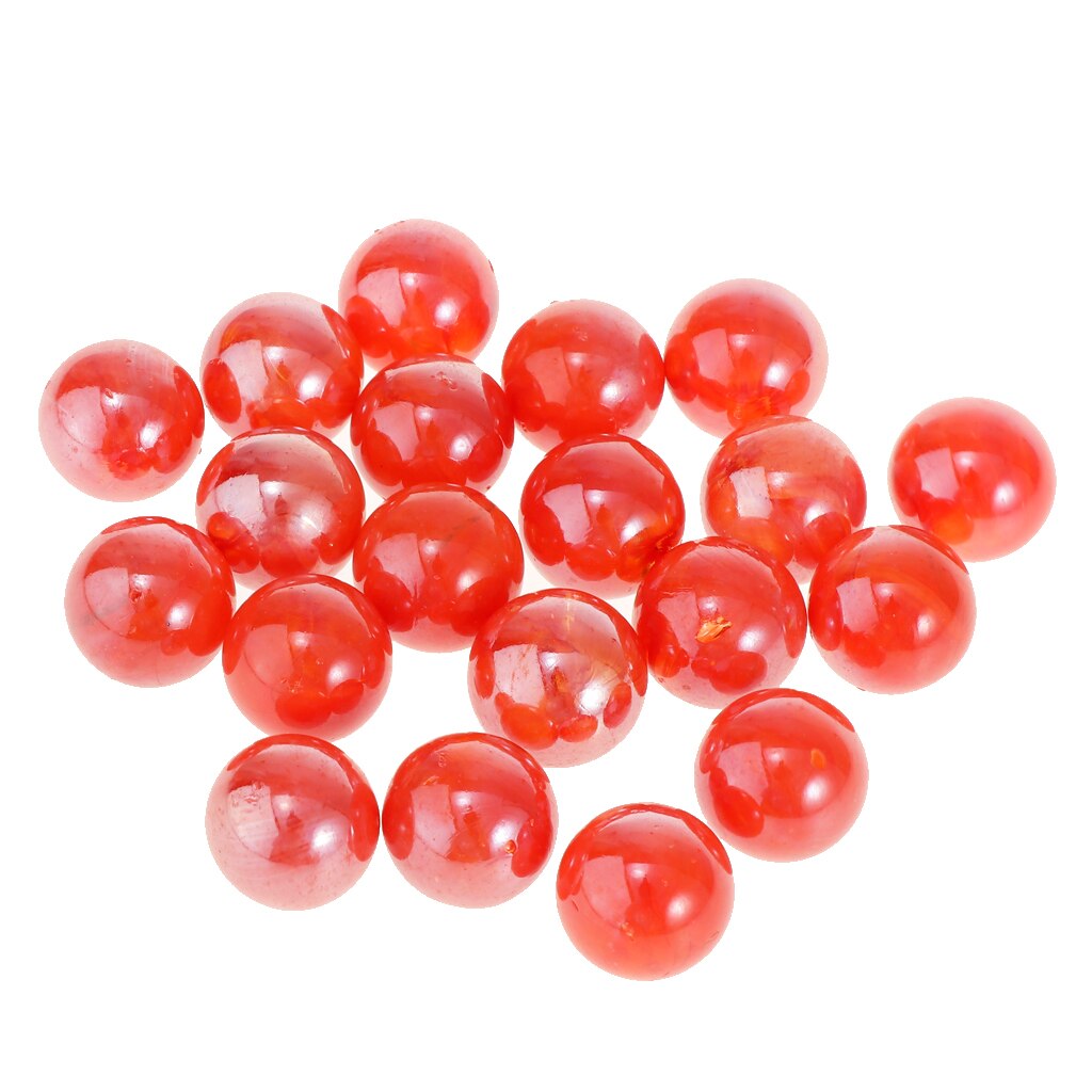 20Pcs 16 Mm Oranje Clear Glazen Knikkers Ballen Vintage Game Speelgoed Voor Kinderen