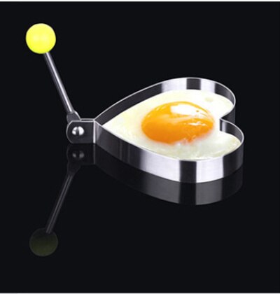 Æg form æg ring pandekage maker rustfri skimmel til stegte æg nonstick rustfrit stål stegte æg forme køkkenredskaber tilbehør: Hjerte form