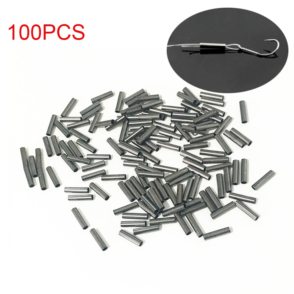 100 Stks/partij 1.0Mm-2.8Mm Enkele Koperen Vissen Draad Buis Aluminium  Crimp Mouwen Koperen Buis Zee Vissen Accessoires lijn Buis - AliExpress