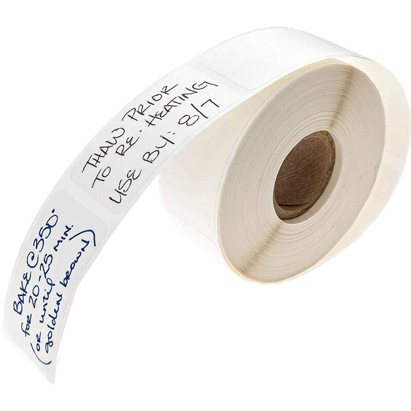 Removable Freezer Labels Food Storage Stickers 1X3in Refrigerator Freezer Labels Adhesive Paper Labels(2 Roll,Blank)