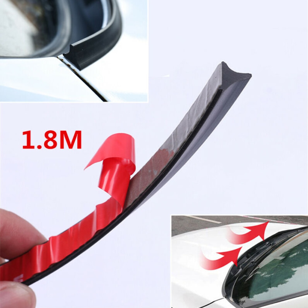 Auto Seal Strip Wind Deflector Trim Universal 1.8M Rubber Car Front Parts