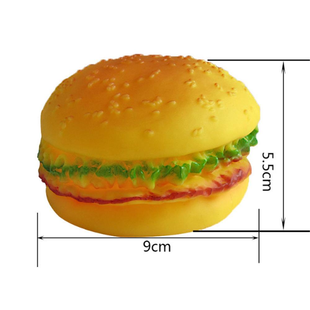 Funny Pets Dog Puppy Cat Ball Hamburger Lobster Toy Rubber Chew Sound Dogs Play Fetching Squeak Toys Pet Supplies