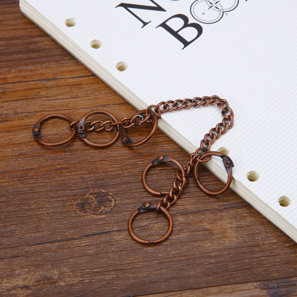 retro Metall verlieren Blatt Buch Bindemittel Klapp Ringe Für Album Scrapbooking Clips DIY Foto Aktivität Klingeln Kette Bindung Schreibwaren