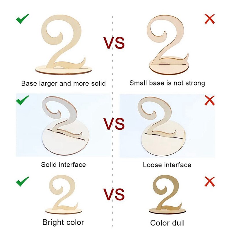 Houten Tafel Nummer 1-10 Bruiloft Tafel Nummer Met Base Voor Bruiloft Receptie En Bruiloft Tafeldecoraties