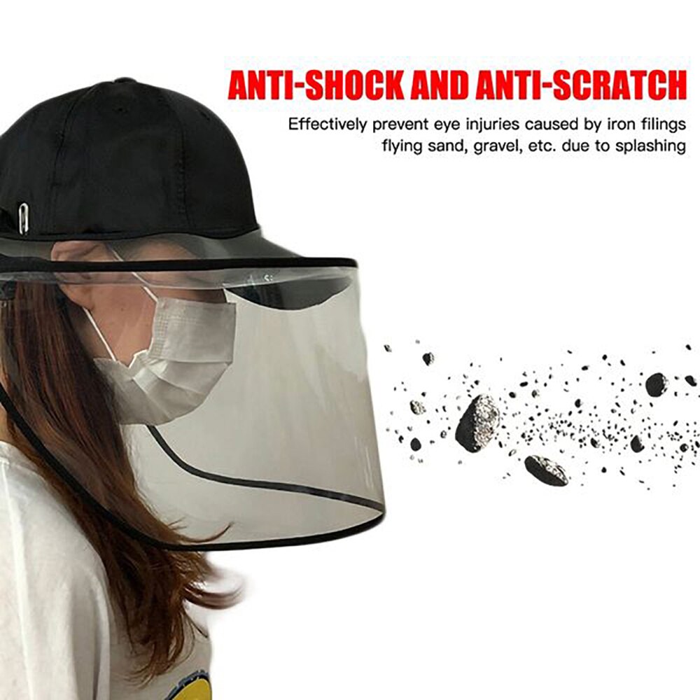 Multi-function Protective Cap Anti Infection Protective Hat Eye Protection Anti-fog Windproof Hat Anti-saliva Face Cover Cap