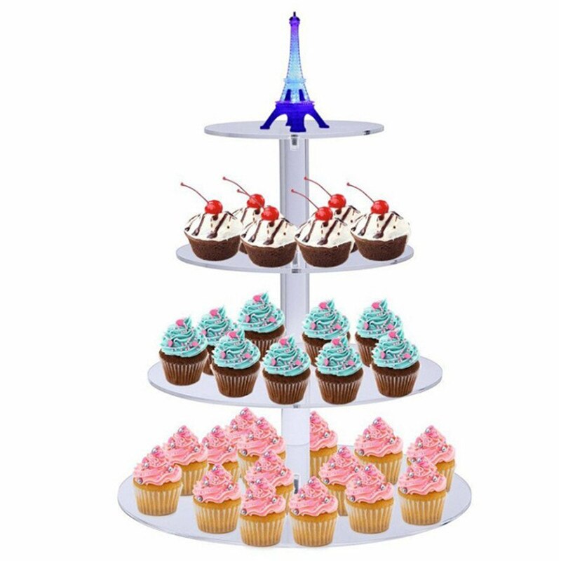 3 4 5 Tier Cake Houder Ronde Acryl Cupcake Cake Stand Monteren Demonteren Thuis Verjaardag Gereedschap Party Stand Decoratie