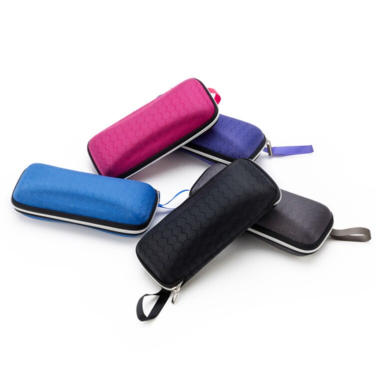 Woemn nowe modne okulary Obudowa solidny Colir plaster miodu pudełko na okulary przeciwsłoneczne damskie zamek błyskawiczny kwadratowe okulary Obudowa akcesoria robić okularów