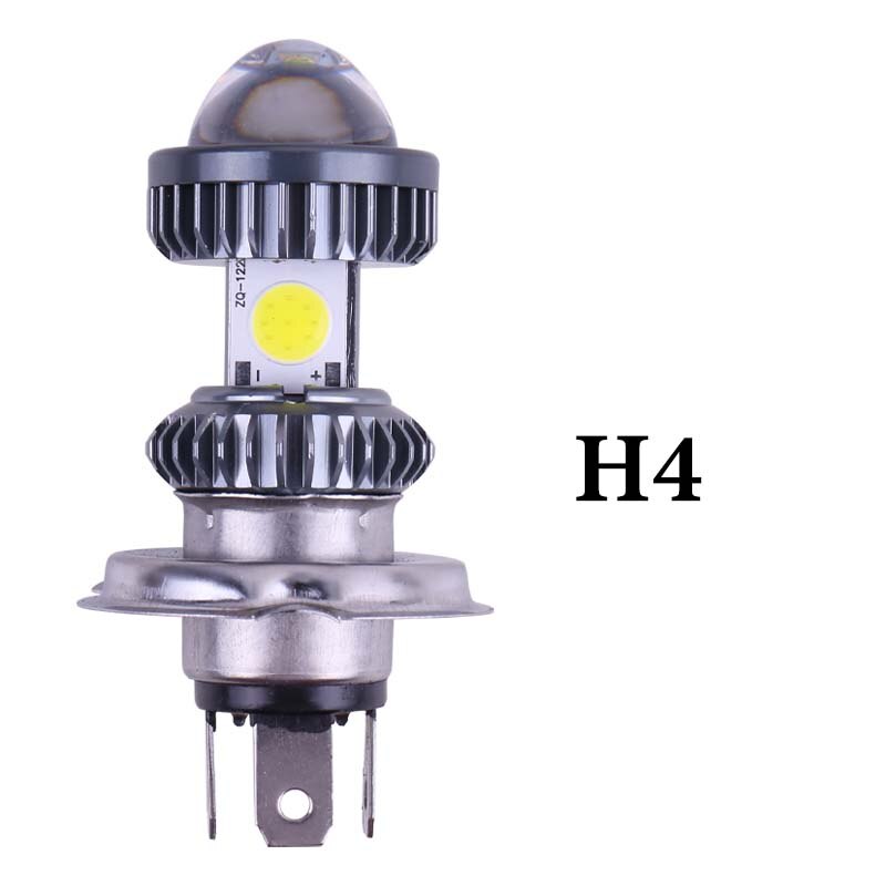 1Pc 12-80V Motorfiets Koplamp H4 Led BA20D Led Hoge Heldere Cob Hi Lo Lamp Scooter Auto accessoires Mistlampen 12V: H4 led