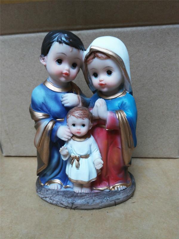 Catholic Christian holy statue of the Holy Family of Jesus Mary ornaments 13cm virgin mary statue christmas