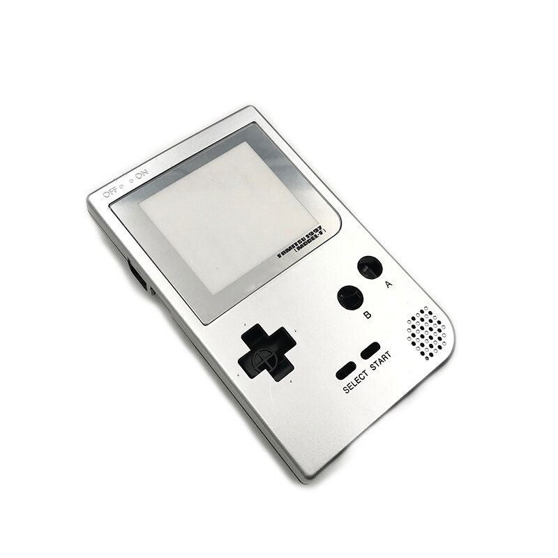 6Sets grey For GBP Shell Case with Buttons Kit Full Case Cover Housing Shell Replacement for Gameboy Pocket Game Console: silve case silv lens