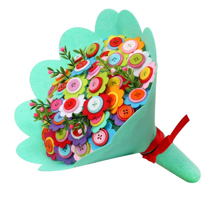 Kinderpark Diy Art Craft Hand Boeketten Voor Dag/Moederdag/Kids Handgemaakte Speelgoed Van Knop bloemen Voor En Presenteert: 06