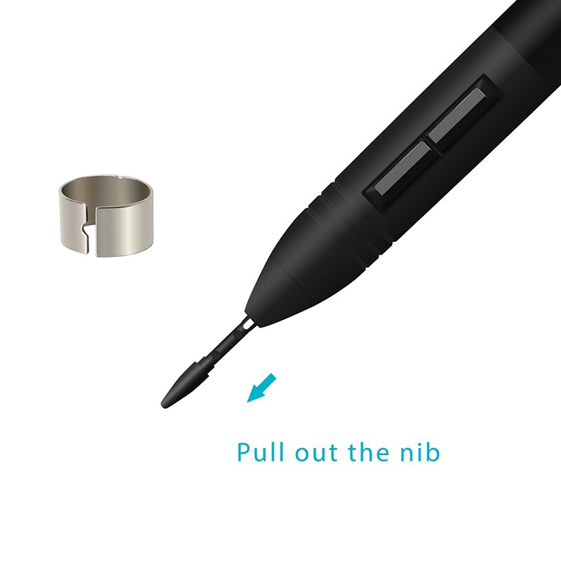 Plumilla negra estándar para HUION UGEE Funtuos Gaomon VIKOO LIJING tabletas Pen (P68/P80), 20 unids/lote
