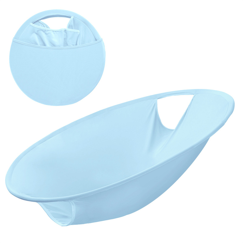 Skittentøyskurv sammenleggbar bærbar pop-opp skittentøyskurv kurv med håndtak kleskurv til skittentøy, vask og tørketrommel: Himmelblå