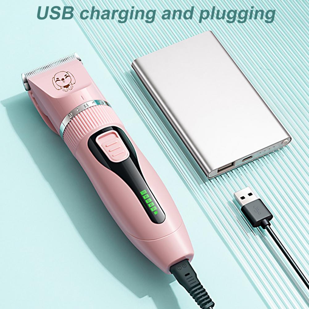 Pet Hair Remover Rechargeable Easy Operation Pet Hair Clipper Stainless Steel 1 Set Mini Electric Pet Hair Trimmer
