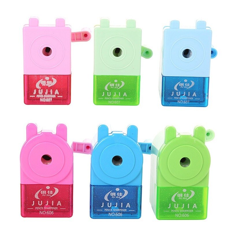 Sacapuntas Manual para Aprendizaje de dibujos animados, papelería, sacapuntas automáticos, suministros para el aula, para niños