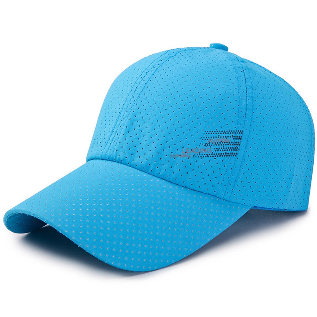 Summer Outdoor Suitable Mesh Patchwork Baseball Cap Unisex Soft And Comfortable Sun Hat Baseball Caps Шапка#l: Sky Blue
