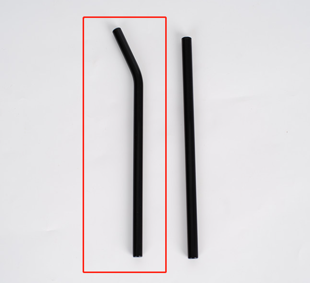20cm Reusable Glass Straws Heat Resistant Straight Bent Straw Transparent Glass Straws for Party Milkshakes Teas Cocktail Juice: DARK GRAY