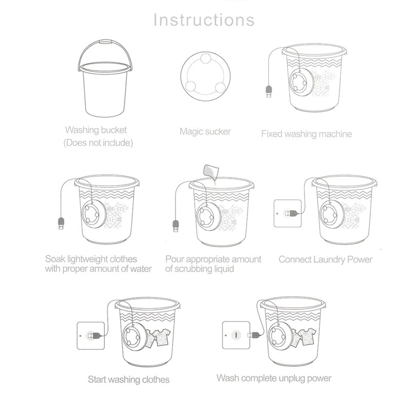 Portable Mini Washing Machine Easy Operation Personal Rotating Turbine Washer Suitable for Travel Home Business Trip