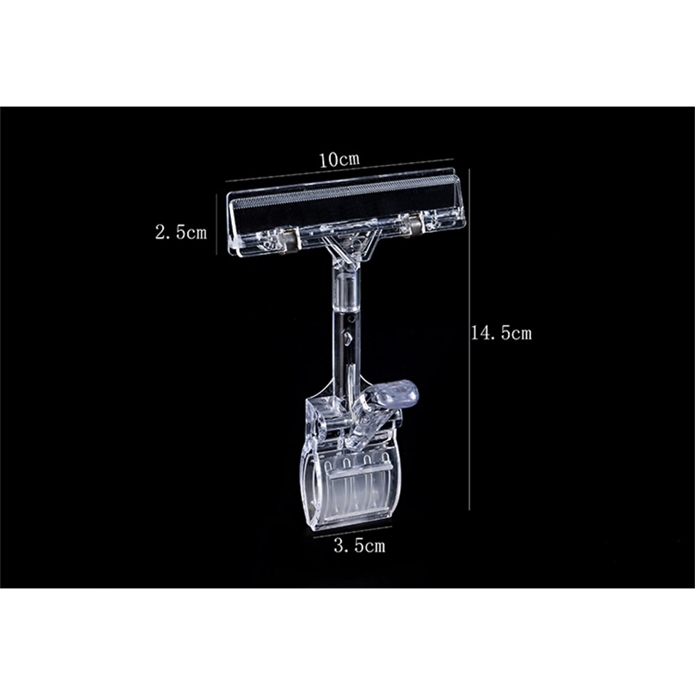 Pop Sign Clip Price Tag Display Clamp Name Card Clip Note Memo Photo Clip Shelf Talker Label Holder Black Label Clip