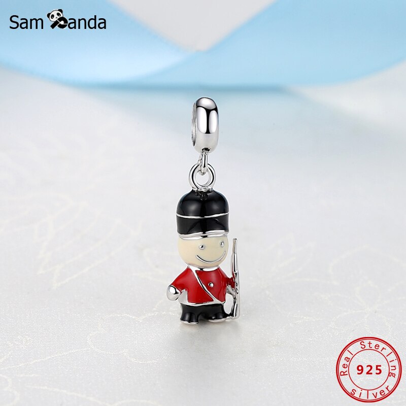 Nowy 100% 925 srebrny koralik urok londyn osłony domowe zawieszki uroki dopasowanie oryginalna bransoletka kobiety Diy biżuteria