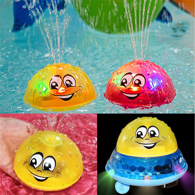 Bad Speelgoed Spuiten Water Licht Draaien met Douche Zwembad Kinderen Speelgoed voor Kinderen Peuter Zwemmen Party Badkamer LED Licht Speelgoed