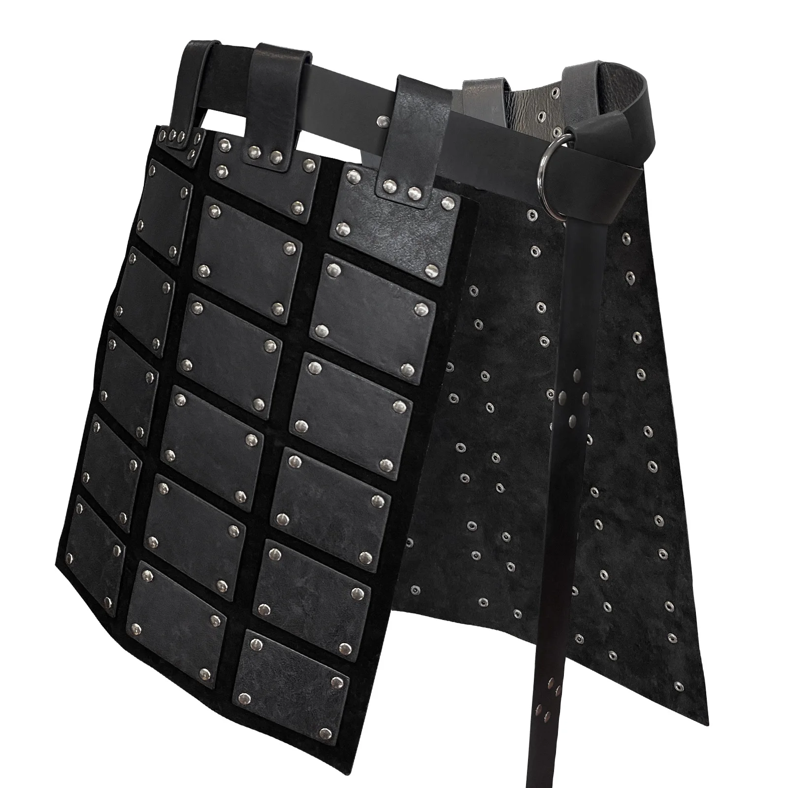 Römische Legion Gladiator Kampfgürtel Rock Männer Frauen Steampunk PU Leder Rüstung Mittelalter Griechisch LARP Cosplay Kostüm: Black