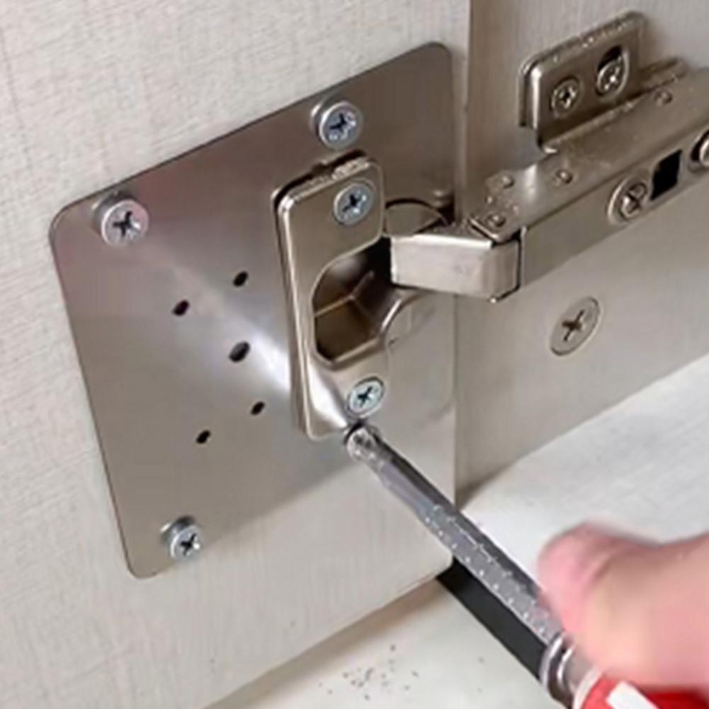 Hinged Steel Hinge Fixing Plate Anti-rust And Durable Repair Door Plate Furniture Panel Hinge Accessories A6z9