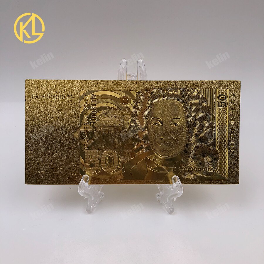 10pcs/lot Reproduction Crafts Germany Annette von Droste Hulshoff 20 Mark Gold Bank Note patriotic souvenir collection and